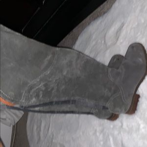 Suede lucky brand boots gray